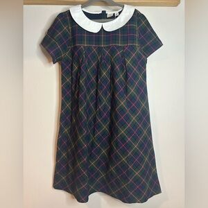 NWT BEST WORLD PLAID LINED DRESS SIZE 11-12Y